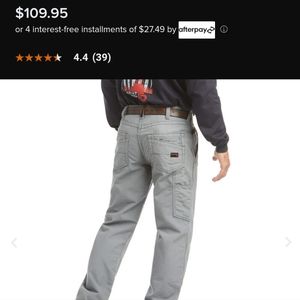 Mens ariat FR jeans 34x36